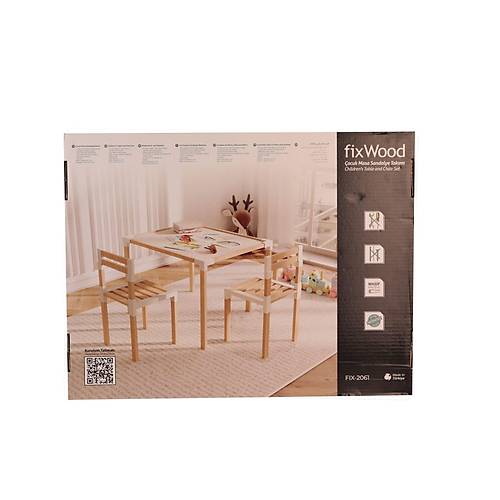 7719 FX WOOD OCUK MASA SANDALYE TAKIMI