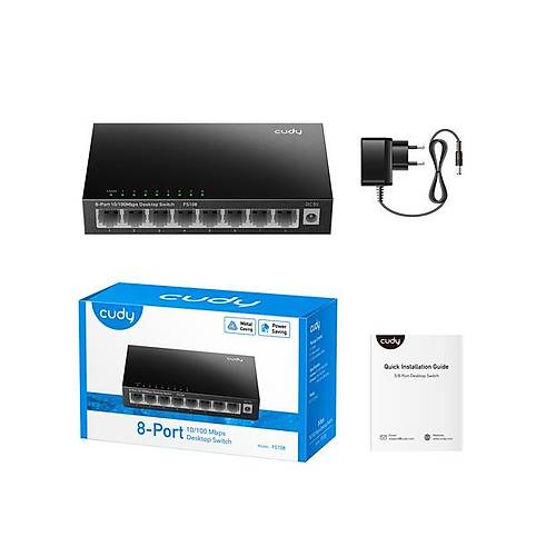 CUDY 8-Port 10/100 Mbps Metal Switch