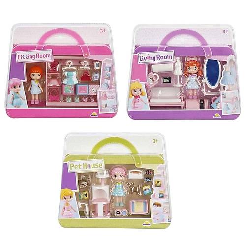 4364 SUN-YFN- Bebek ve Odas� Oyun Seti 3 asorti