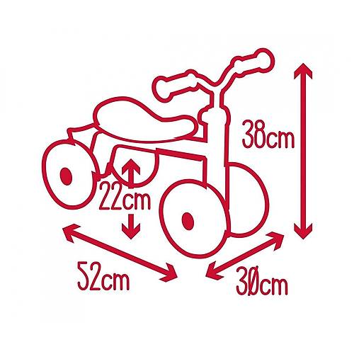 7600721400 ROOKIE RIDE-ON RED