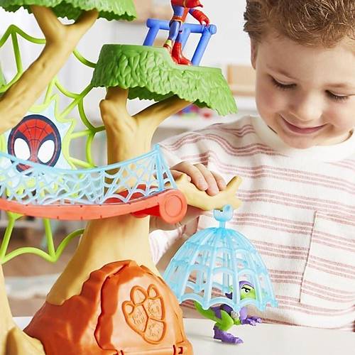 F9477 Spidey ve nanlmaz Arkadalar - Dino Webs Aa Evi Set