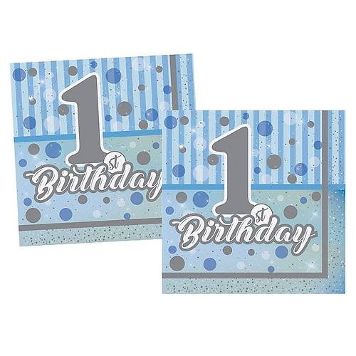 THB5121 First Bithday Erkek, 16 adet Peete, 33x33cm  /BMP1310THB5121