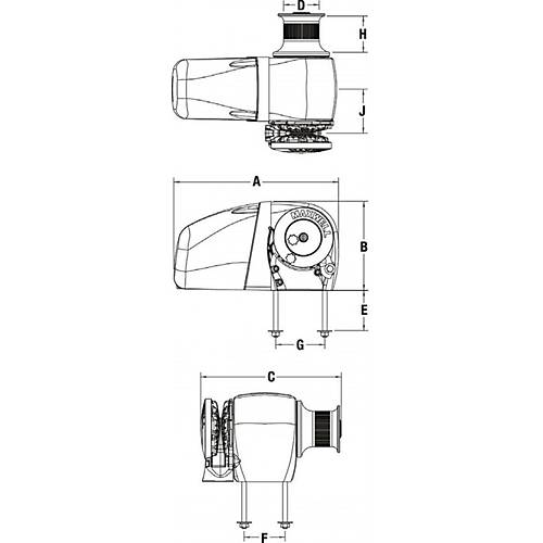 Maxwell HRC-10-8 1000W 12V 8mm Tambursuz Yatk Irgat