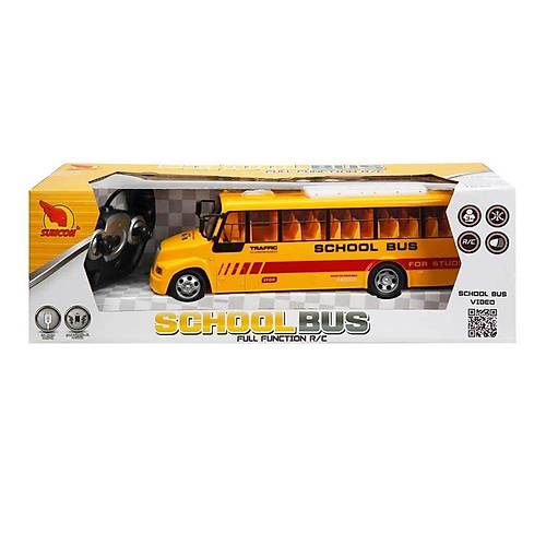 01989 Uzaktan Kumandal� I��kl� Okul Otob�s� 32,5 cm.