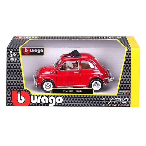22099 Burago Fiat 500L 168 K�rm�z� 1:24 -Sunman
