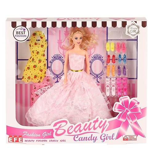 207 Ayakkab� Setli Candy Girl Bebek -Efe Toys