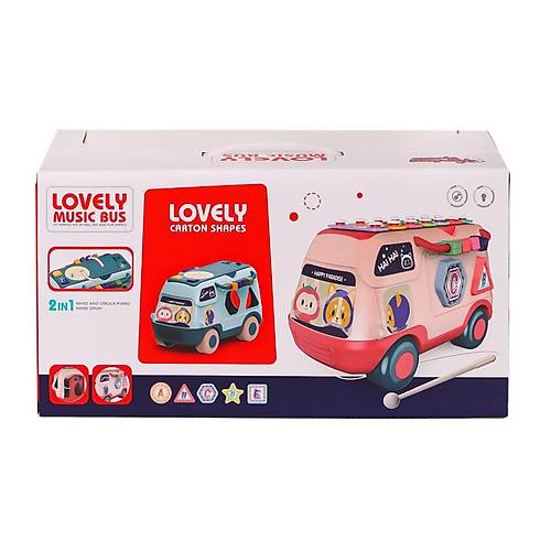 RT980 E�itici Bultak I��kl� M�zikli Otob�s -Vardem Oyuncak