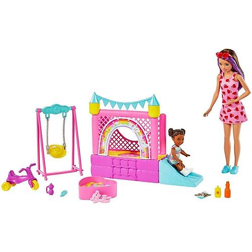 HHB67 Barbie  Bebek Bak�c�s� Skipper Oyun Evi Seti