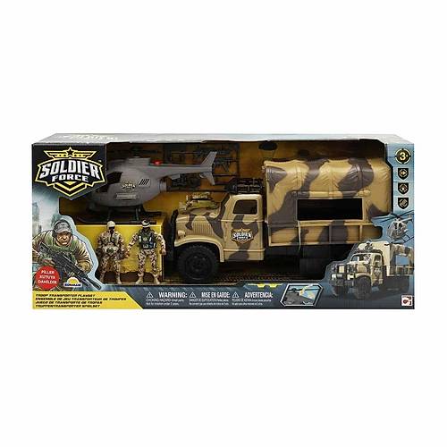 45054 Sesli ve I��kl� Soldier Force Askeri Kamyon Oyun Seti -Sunman