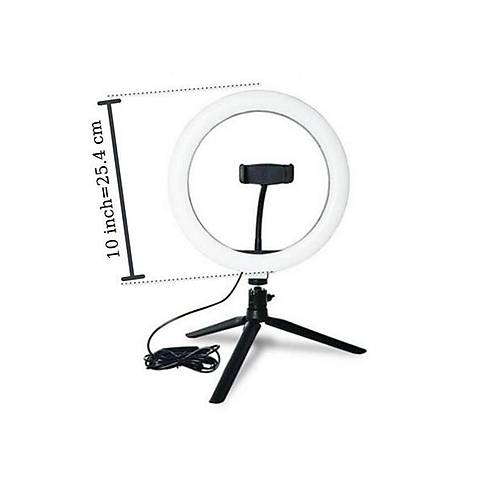 BUFFER 10in 26cm Youtube Instagram Tiktok Selfie  Stdyo Video Fotoraf Ring Light  Tripod Led Hal