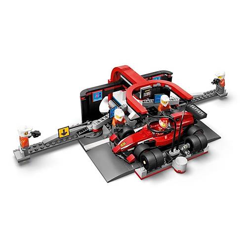 60443 Lego City Ferrari F1 Pit Stop ve Pit Ekibi 322 par�a +6 ya�