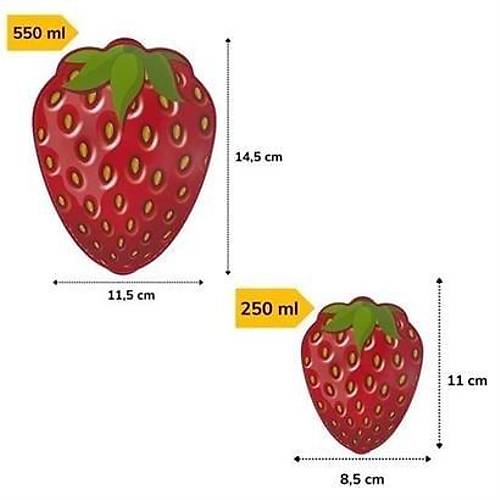 BUFFER 2'li  e Geebilen ilek Model Saklama ve Beslenme Kab Seti (550 ml + 250 ml)