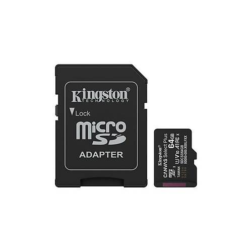 64GB microSDXC Canvas Select Plus Gen3 100MB/s A1 Card + Adapter