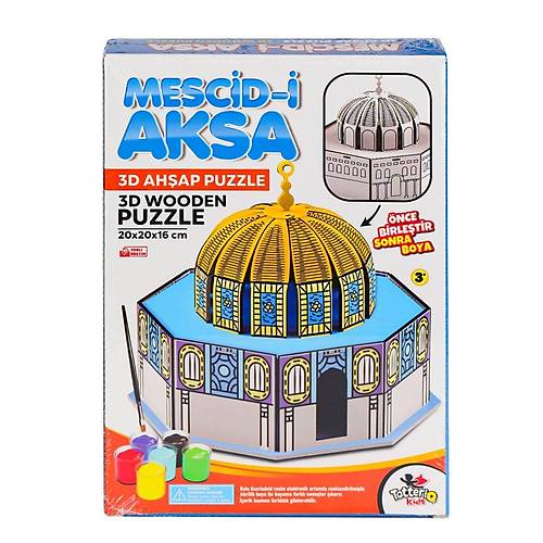 8209 Mescid-i Ahka 3D Ah�ap Puzzle ve Boyama -Totteriq
