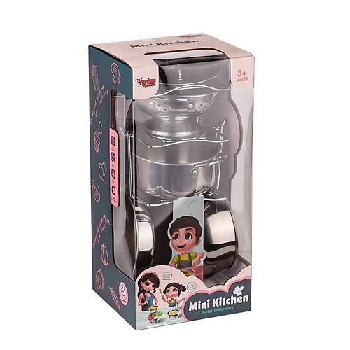 683G-2 �elik Tencere tava Seti 7 Par�a -Vardem Oyuncak