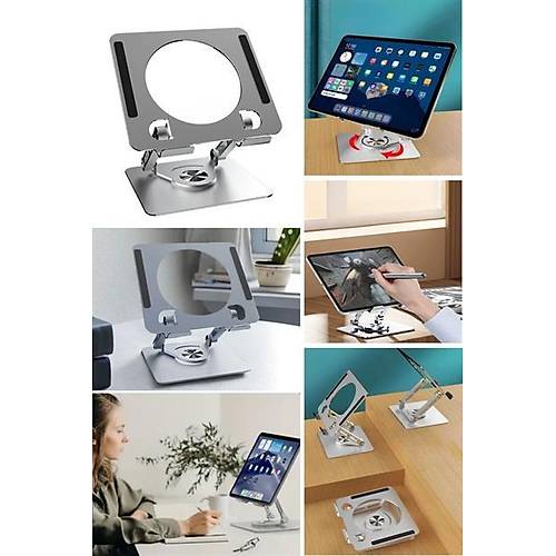 BUFFER 360 Derece Dnebilen Ykseltilmi Masast Ayarlanabilir  Metal Tablet Stand