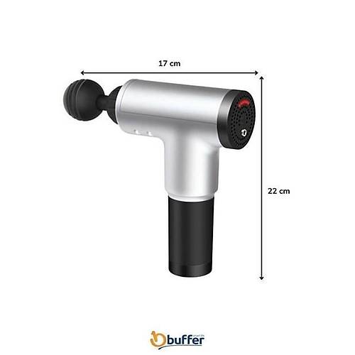 BUFFER 4 Balkl 6 Seviye Hz Ayarl Vurmal Kas Yourmal Titreimli Masaj Tabancas Aleti