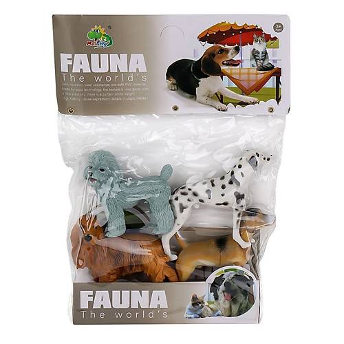 MG7-006A PVC K�pek Hayvan Seti 4'l� -Kidmar Oyuncak