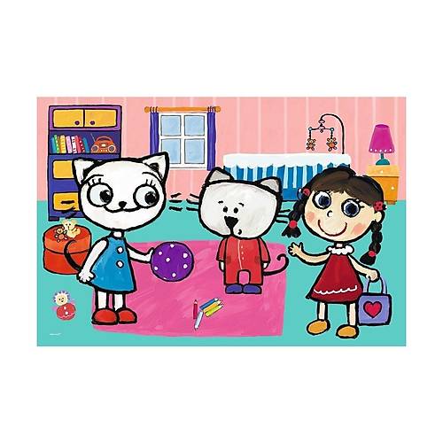 17343 Kicia Kocia Kitty Cat With Friends 60 Par�a Puzzle -Trefl Puzzle