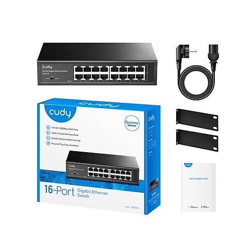 CUDY 16-Port Gigabit Metal Switch
