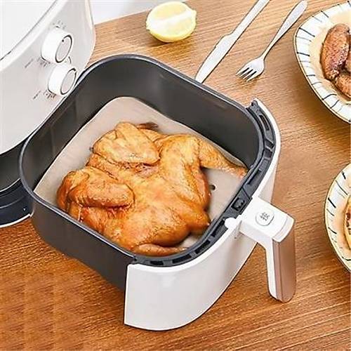 100 Adet Air Fryer Piirme Kad Tek Kullanmlk Hava Fritz Yapmaz Yal Kat Delikli  Model