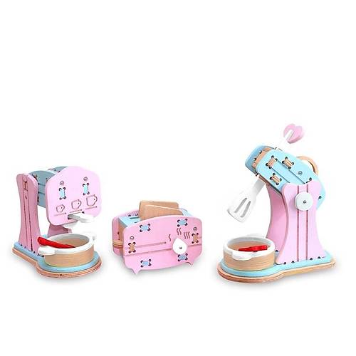 1007 Ah�ap Mutfak Gere�leri Seti - Lulubere Oyuncak