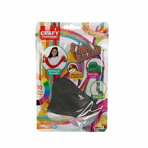 3607 Crafy Stre� Oyun Kumu Siyah 200 g -Sunman