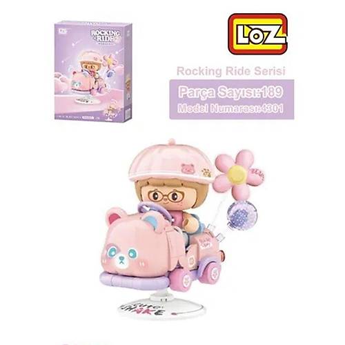 LZ-4301 LOZ PEMBE AYI SALLANMA S�R��� 189 PAR�A BLOCK OYUNCAK