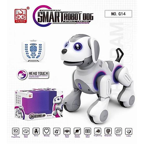 G14 Kumanl arjl Smart nteraktif Akll Robot Kpek -Vardem Oyuncak