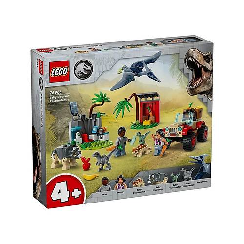 76963 Lego Jurassic World Yavru Dinozor Kurtarma Merkezi 139 para +4 ya