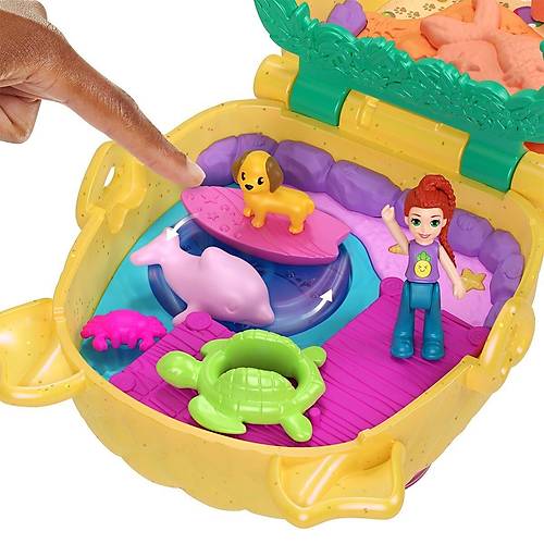 JFV00 Polly Pocket Ananas K�pek�ik Plaj� Mini Oyun Seti