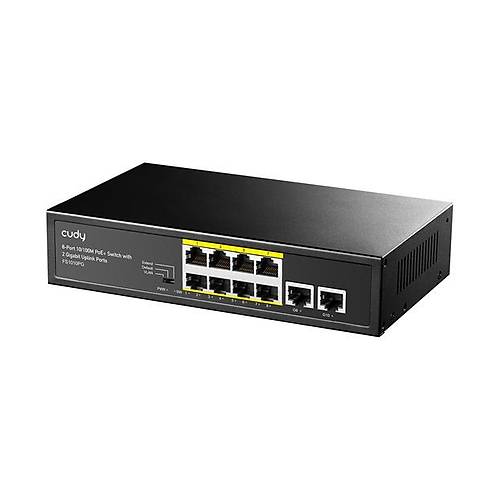 CUDY 8Port 10/100M PoE+ 2Up 80W Switch