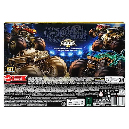 JDW07 Hot Wheels Monster Trucks Bigfoot Trophy �ampiyonlar� Araba ve Kamyon �okl
