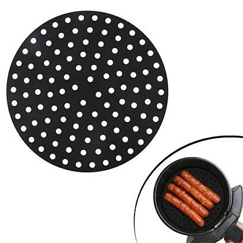 BUFFER Renkli Isya Dayankl Ykanlabilir Silikon Frn Ve Airfryer Yuvarlak Piirme Mat 23 Cm