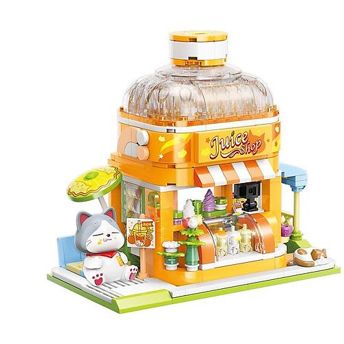 KP28017 Keeppley Lovely Street - BSH Kitten Juice Bar 315 Par�a Yap�m Seti