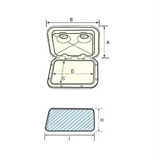 Nuova Rade Krome Plastik Kapak 315x440 mm