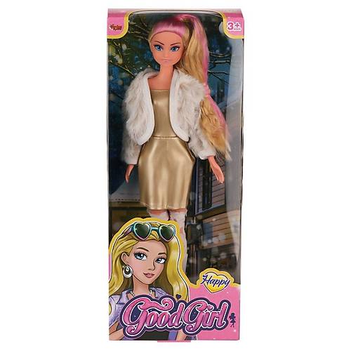 WG-115521  Ceketli �izmeli Renkli Sa�l� Bebek 29 cm -Vardem Oyuncak