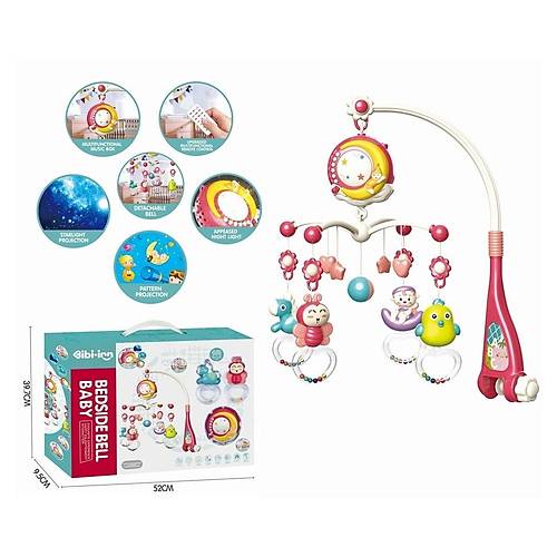 BIB648A54 -Vardem Ikl Mzikli Kumandal Krmz Bebek Dnencesi