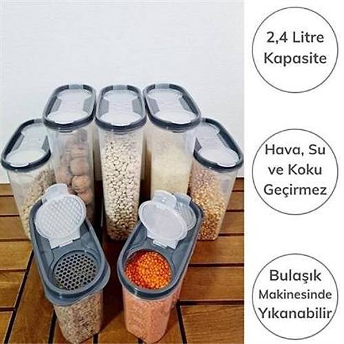 BUFFER 2 Kapakl lekli Erzak Kuru Gda Saklama Kutusu Kab 2,4 Litre-SA940