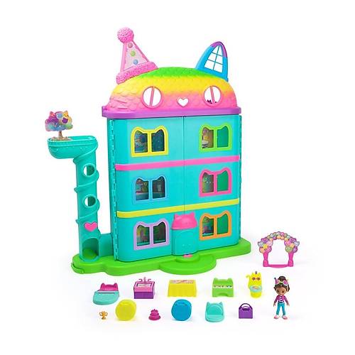 70742 Gabbys Dollhouse Festival Evi Elenceli Mzikli Oyun Seti 63 cm -Spinmaster