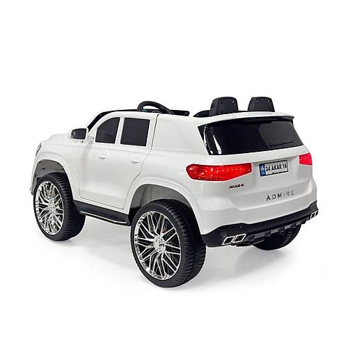 97-060 Admire Kumandal� Ak�l� Araba Beyaz 12 V -Akar Oyuncak