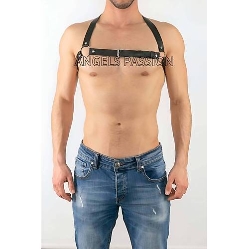 Erkek Deri  Giyim - Erkek Deri Omuz Harness - Fantazi Erkek  Giyim - Gay Giyim Modelleri - APFTM16