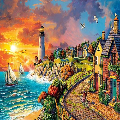 20758 PUZZLE 1000 L�GHTHOUSE BY THE SEA