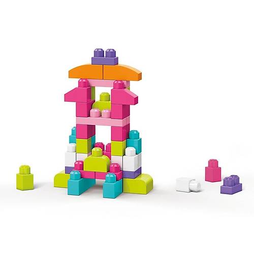 CYP67 MEGA BLOKS 60 paral Blok Torbalar 2 asorti - Mavi - Pembe +1 ya