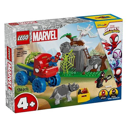 11199 Lego Marvel Spidey-Spidey Ekibi Dinozor Kamyonlu Kurtarma 136 para +4 ya