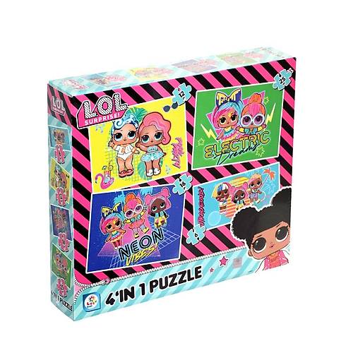 LOL7627 La�o Kids L.O.L. 4'�1 Kutuda Puzzle / 6+12+16+25 Par�a Puzzle
