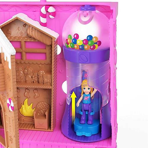 HNB03 Polly Pocket Pollyville eker Dkkan Oyun Seti
