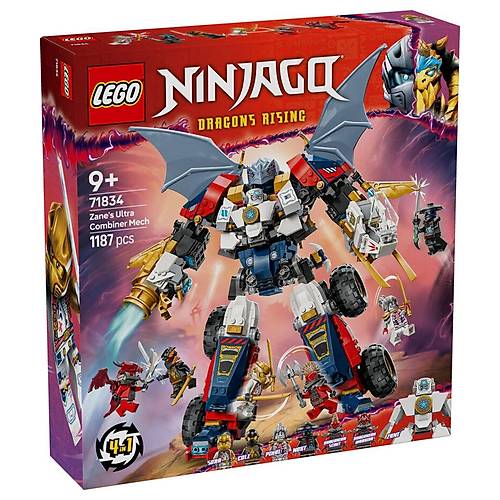 71834 Lego Ninjago Zane'in Ultra Kombo Mech'i 1187 para +9 ya