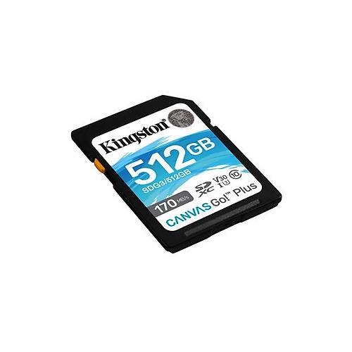 Kingston 512GB SDXC Canvas Go Plus 170R C10 UHS-I U3 V30
