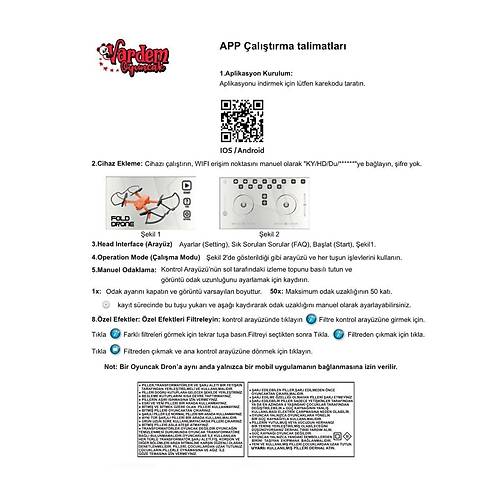 DSX-41 Kumandal 2.4G arjl Kameral Katlanabilir Drone -Vardem Oyuncak